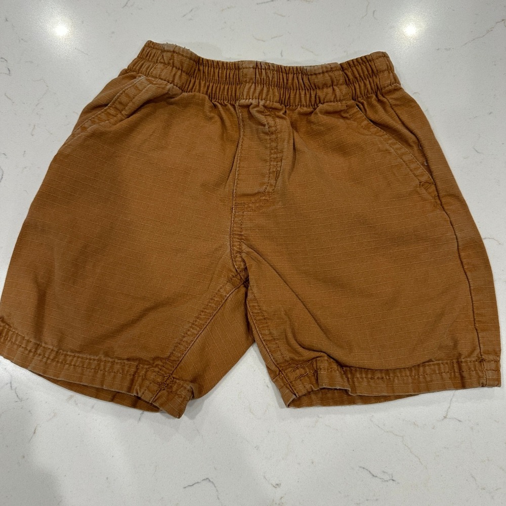 Timberland Boys Brown Ripstop Elastic Waist Shorts Toddler Size 3T 41M42003-99